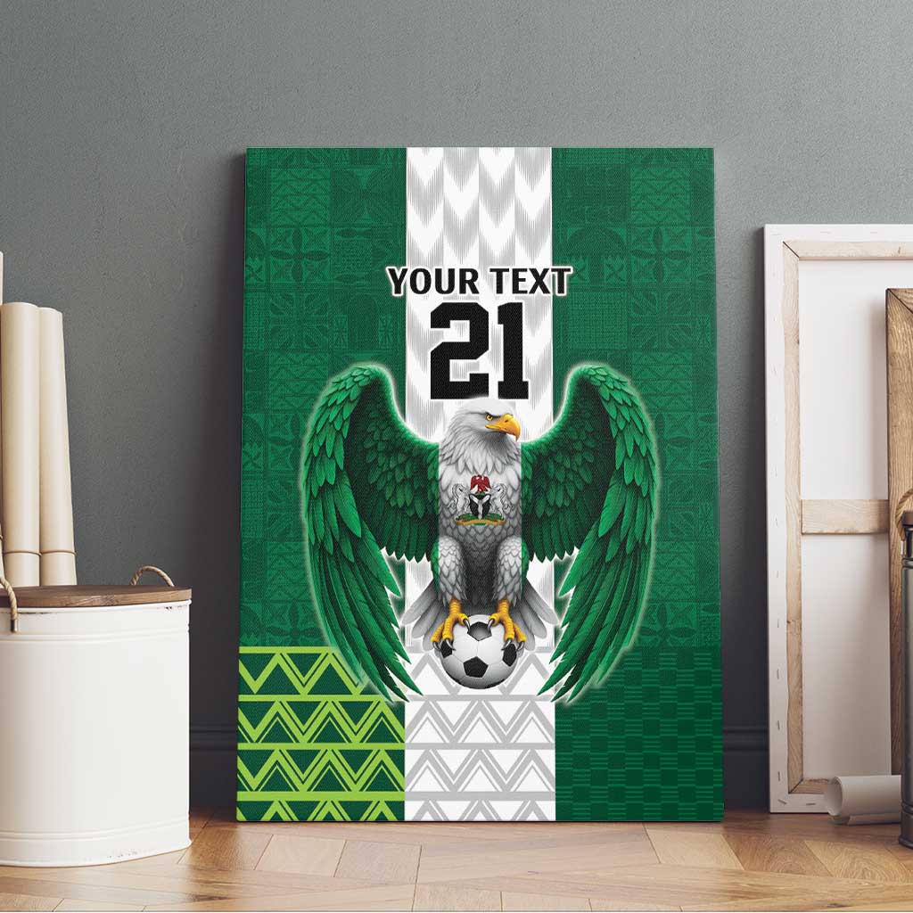 Custom Football African Nigeria Canvas Wall Art Retro Nigeria 20-21 Eagle Flag Motif - African Pride