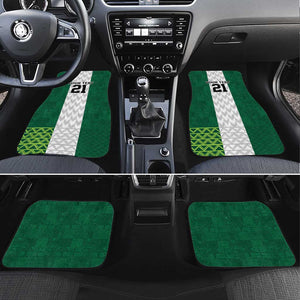 Custom Football African Nigeria Car Mats Retro Nigeria 20-21 Eagle Flag Motif - African Pride