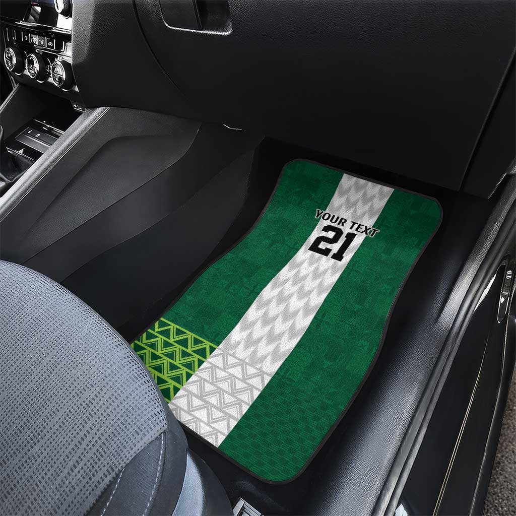 Custom Football African Nigeria Car Mats Retro Nigeria 20-21 Eagle Flag Motif - African Pride