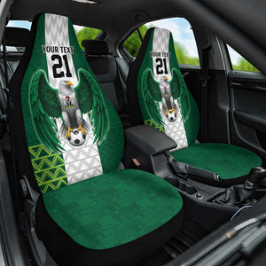 Custom Football African Nigeria Car Seat Cover Retro Nigeria 20-21 Eagle Flag Motif - African Pride