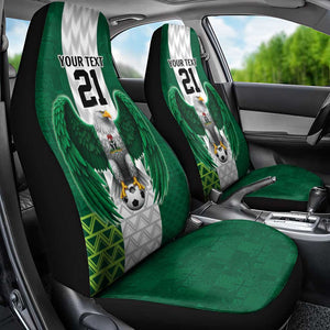 Custom Football African Nigeria Car Seat Cover Retro Nigeria 20-21 Eagle Flag Motif - African Pride