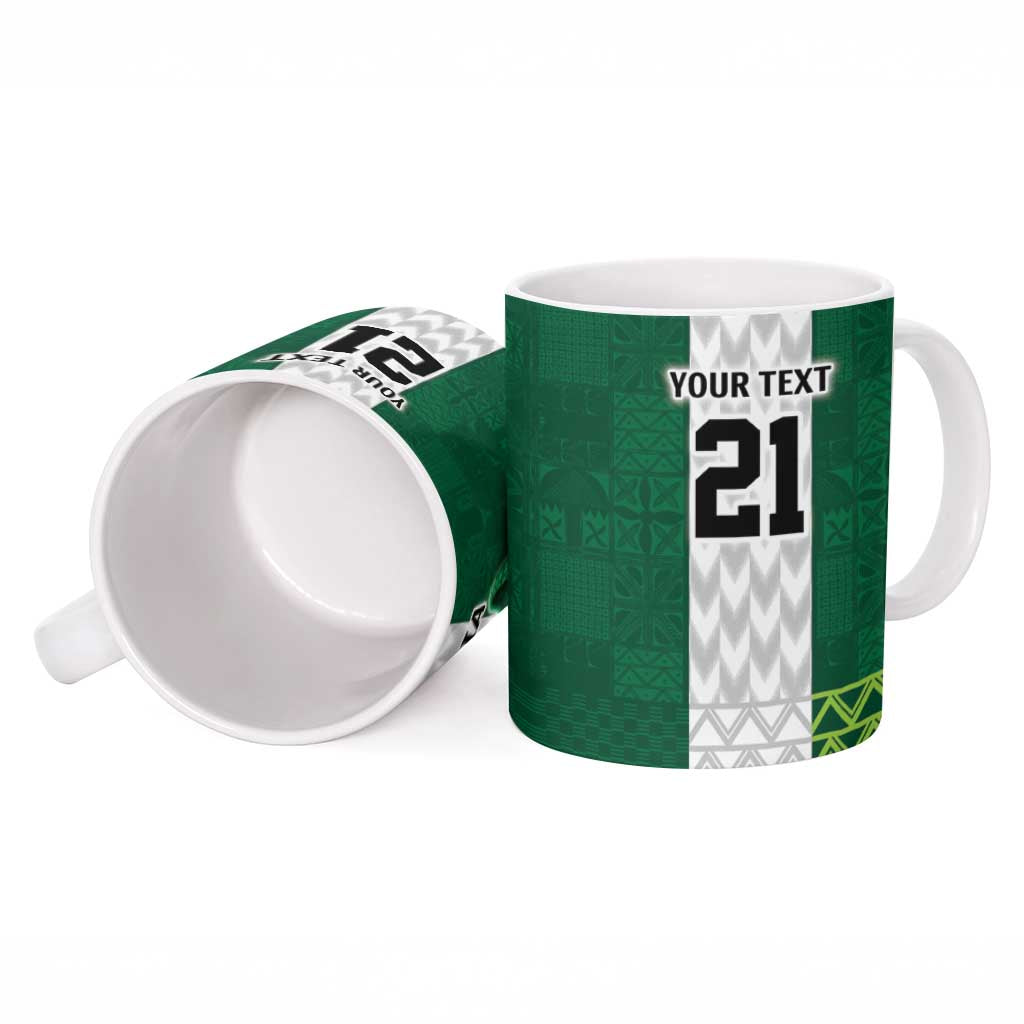 Custom Football African Nigeria Ceramic Mug Retro Nigeria 20-21 Eagle Flag Motif