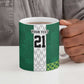Custom Football African Nigeria Ceramic Mug Retro Nigeria 20-21 Eagle Flag Motif