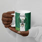 Custom Football African Nigeria Ceramic Mug Retro Nigeria 20-21 Eagle Flag Motif