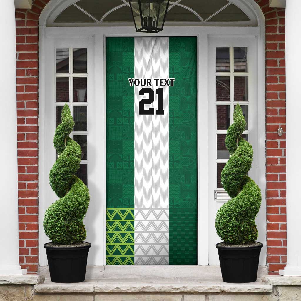 Custom Football African Nigeria Door Cover Retro Nigeria 20-21 Eagle Flag Motif