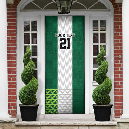 Custom Football African Nigeria Door Cover Retro Nigeria 20-21 Eagle Flag Motif