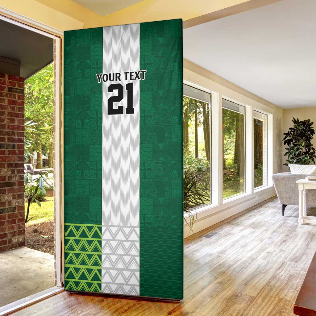Custom Football African Nigeria Door Cover Retro Nigeria 20-21 Eagle Flag Motif