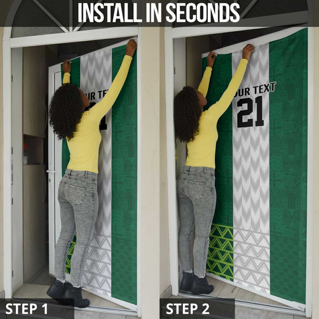 Custom Football African Nigeria Door Cover Retro Nigeria 20-21 Eagle Flag Motif