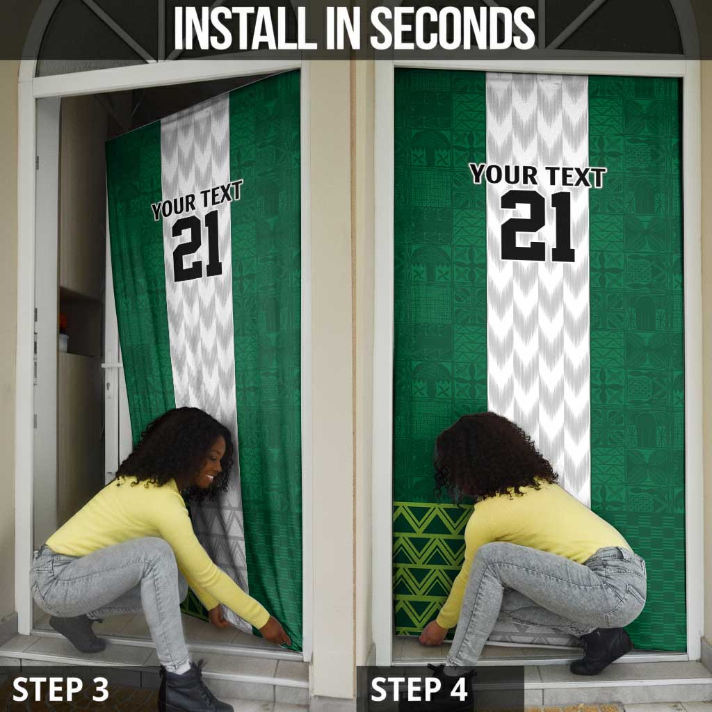 Custom Football African Nigeria Door Cover Retro Nigeria 20-21 Eagle Flag Motif