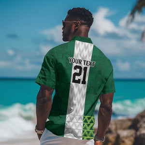 Custom Football African Nigeria Hawaiian Shirt Retro Nigeria 20-21 Eagle Flag Motif - African Pride