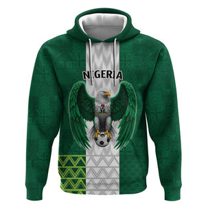 Custom Football African Nigeria Hoodie Retro Nigeria 20-21 Eagle Flag Motif - African Pride