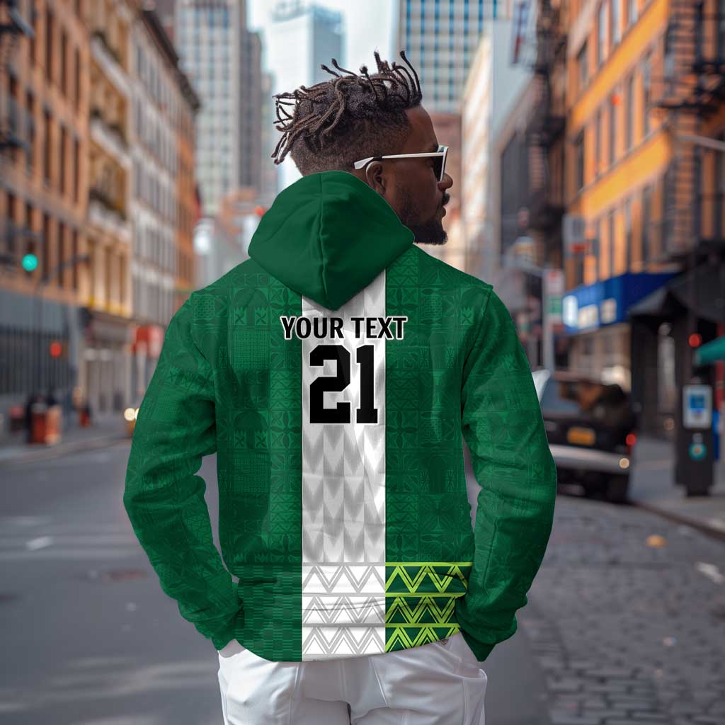 Custom Football African Nigeria Hoodie Retro Nigeria 20-21 Eagle Flag Motif - African Pride
