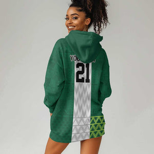 Custom Football African Nigeria Hoodie Dress Retro Nigeria 20-21 Eagle Flag Motif - African Pride