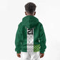 Custom Football African Nigeria Kid Hoodie Retro Nigeria 20-21 Eagle Flag Motif - African Pride