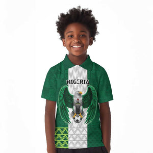 Custom Football African Nigeria Kid Polo Shirt Retro Nigeria 20-21 Eagle Flag Motif - African Pride