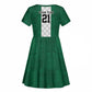 Custom Football African Nigeria Kid Short Sleeve Dress Retro Nigeria 20-21 Eagle Flag Motif - African Pride