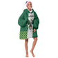 Custom Football African Nigeria Kid Wearable Blanket Hoodie Retro Nigeria 20-21 Eagle Flag Motif - African Pride