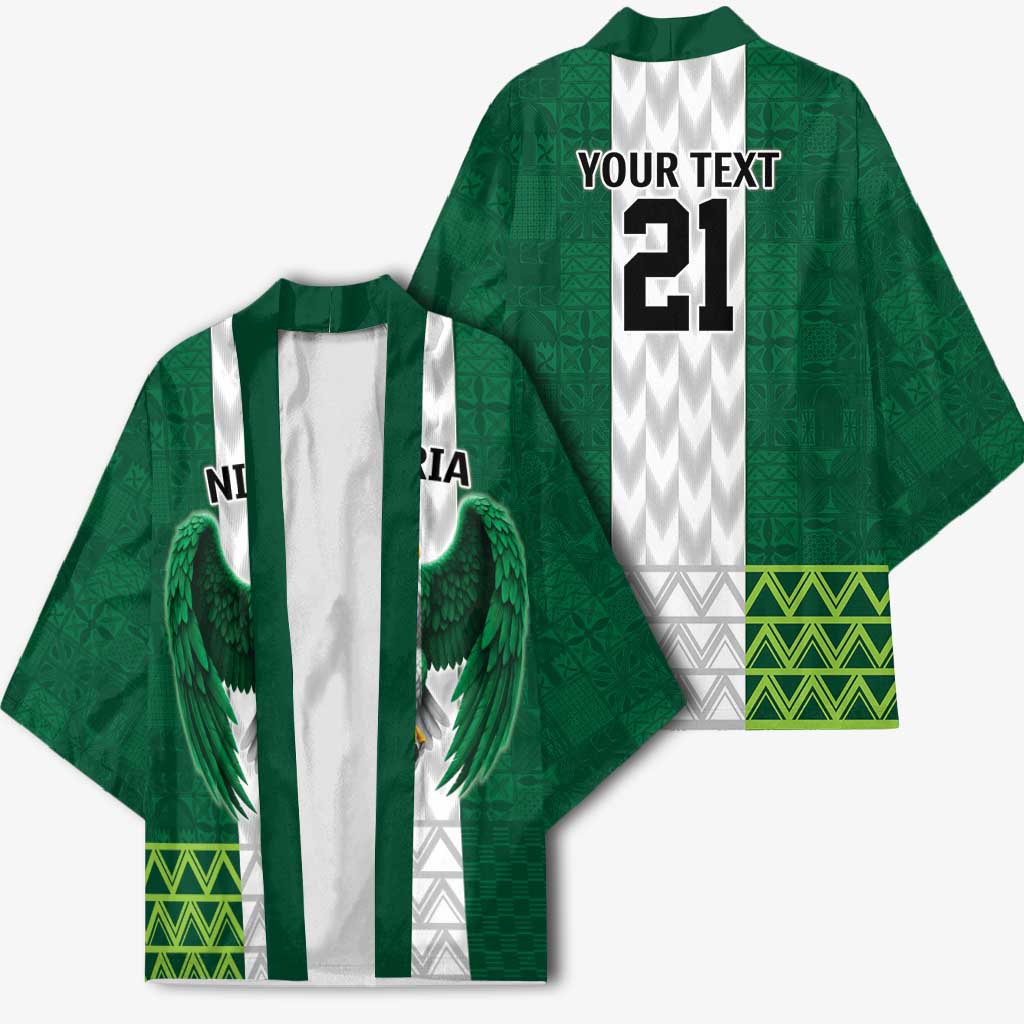 Custom Football African Nigeria Kimono Retro Nigeria 20-21 Eagle Flag Motif
