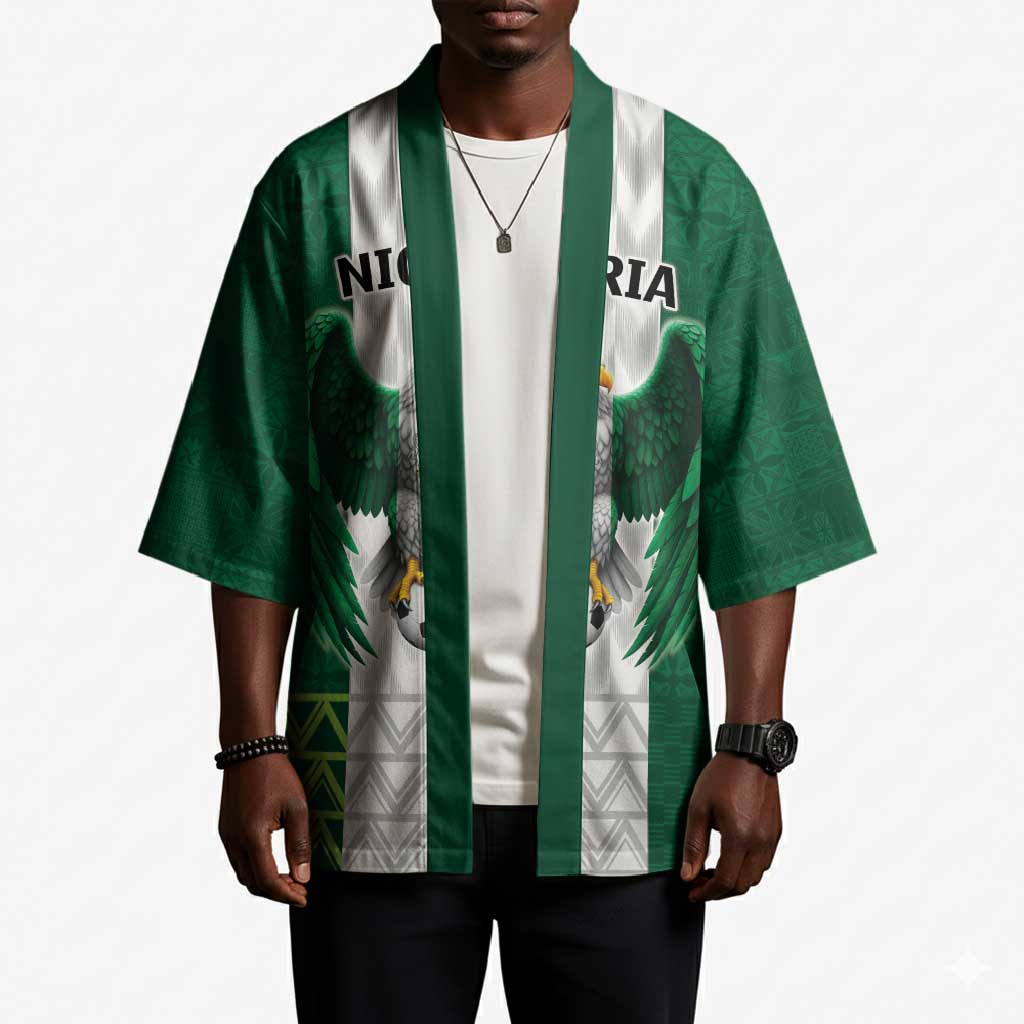 Custom Football African Nigeria Kimono Retro Nigeria 20-21 Eagle Flag Motif