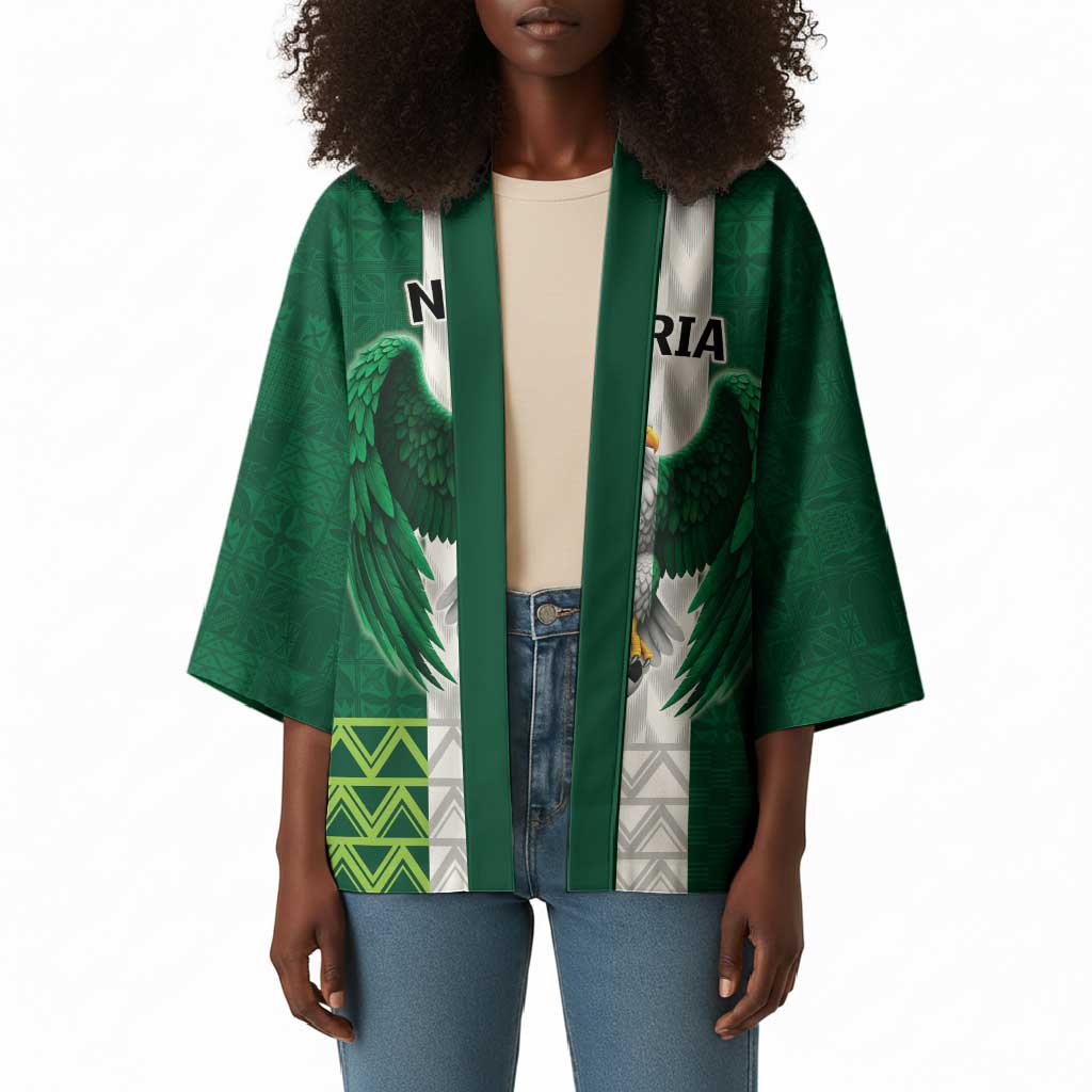 Custom Football African Nigeria Kimono Retro Nigeria 20-21 Eagle Flag Motif