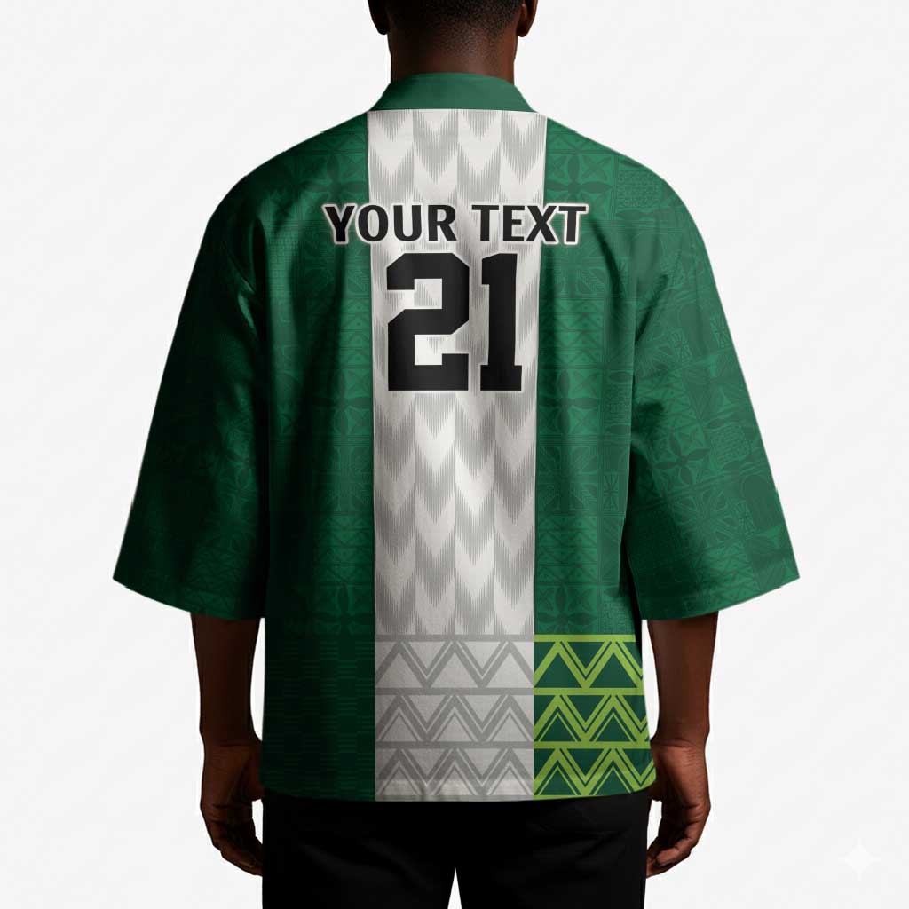 Custom Football African Nigeria Kimono Retro Nigeria 20-21 Eagle Flag Motif
