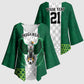 Custom Football African Nigeria Kimono Sleeve Blouse Retro Nigeria 20-21 Eagle Flag Motif
