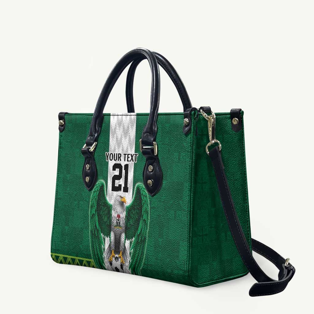 Custom Football African Nigeria Leather Bag Retro Nigeria 20-21 Eagle Flag Motif