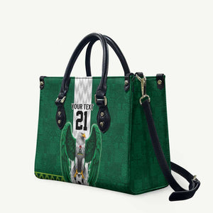 Custom Football African Nigeria Leather Bag Retro Nigeria 20-21 Eagle Flag Motif