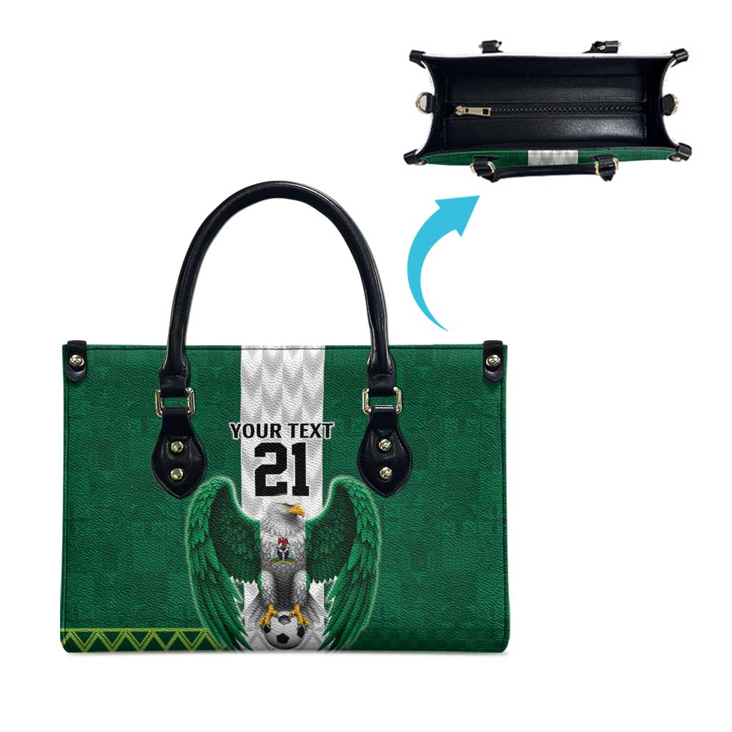 Custom Football African Nigeria Leather Bag Retro Nigeria 20-21 Eagle Flag Motif