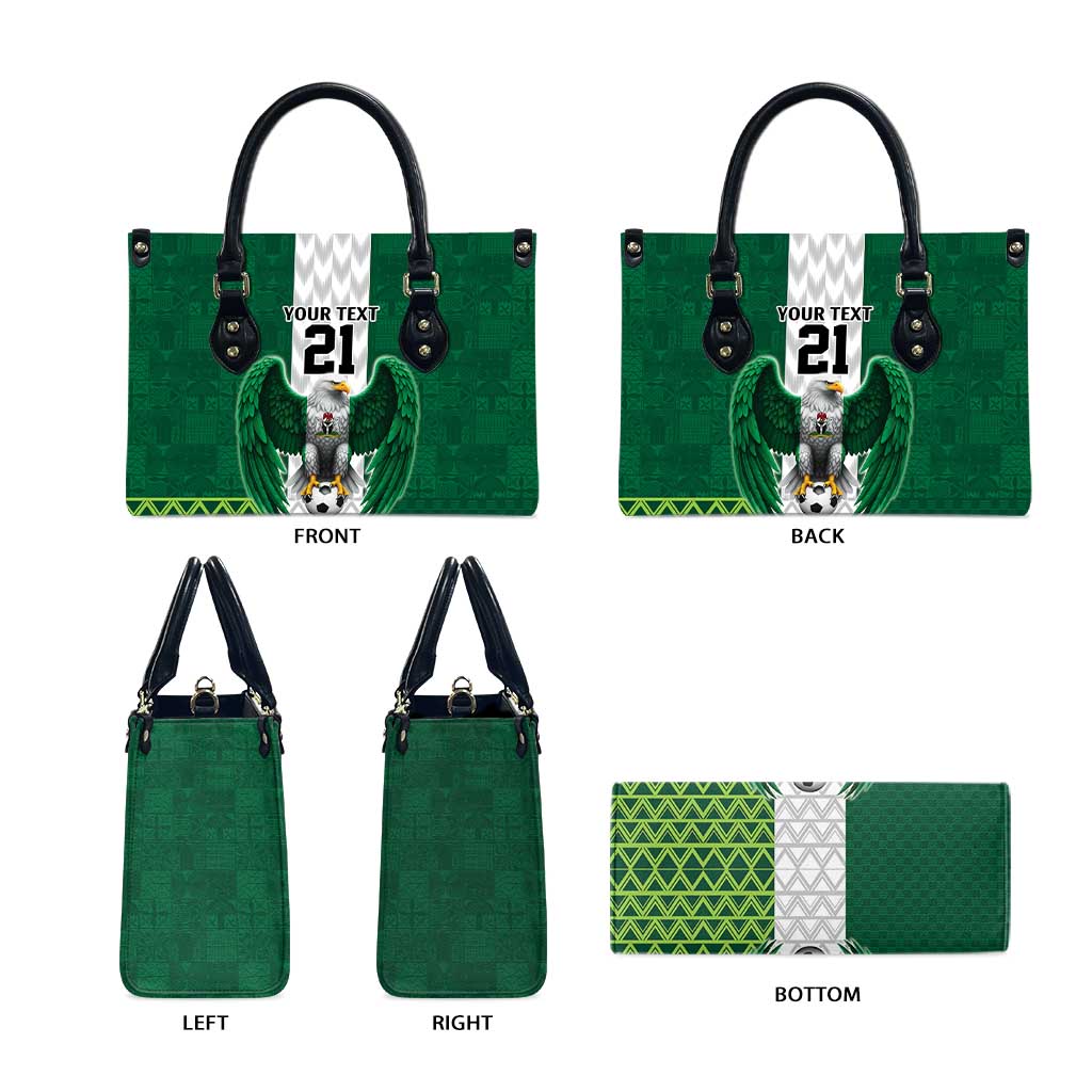 Custom Football African Nigeria Leather Bag Retro Nigeria 20-21 Eagle Flag Motif