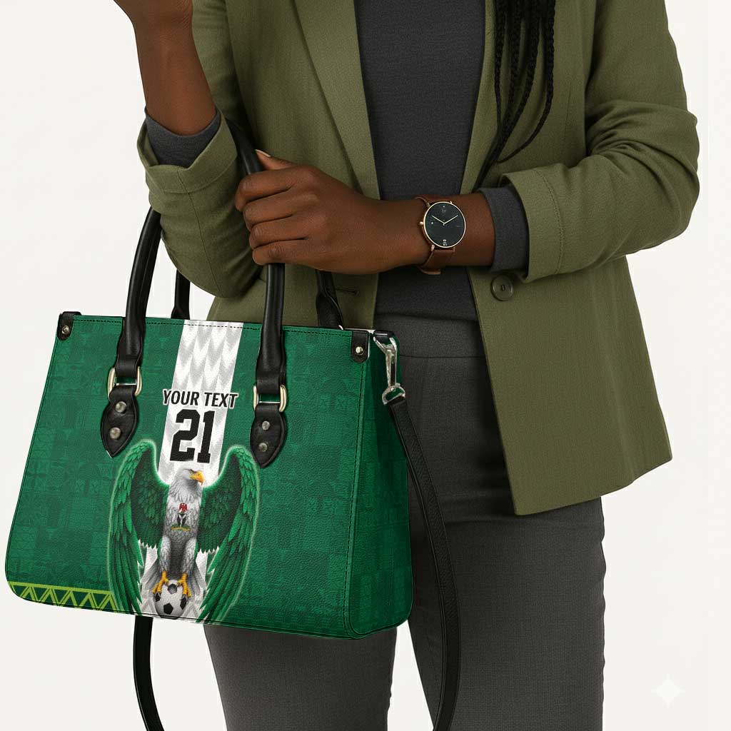 Custom Football African Nigeria Leather Bag Retro Nigeria 20-21 Eagle Flag Motif