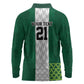 Custom Football African Nigeria Long Sleeve Polo Shirt Retro Nigeria 20-21 Eagle Flag Motif - African Pride