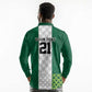 Custom Football African Nigeria Long Sleeve Polo Shirt Retro Nigeria 20-21 Eagle Flag Motif - African Pride