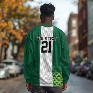 Custom Football African Nigeria Long Sleeve Shirt Retro Nigeria 20-21 Eagle Flag Motif - African Pride