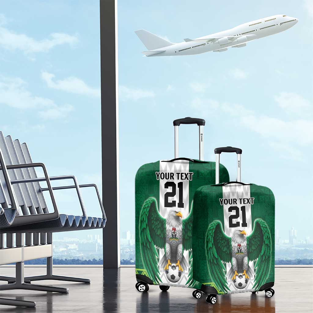 Custom Football African Nigeria Luggage Cover Retro Nigeria 20-21 Eagle Flag Motif - African Pride