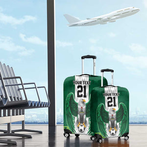 Custom Football African Nigeria Luggage Cover Retro Nigeria 20-21 Eagle Flag Motif - African Pride