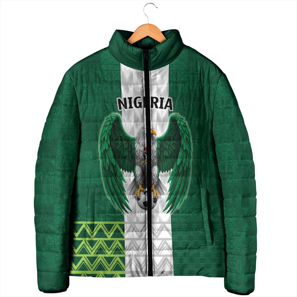 Custom Football African Nigeria Padded Jacket Retro Nigeria 20-21 Eagle Flag Motif