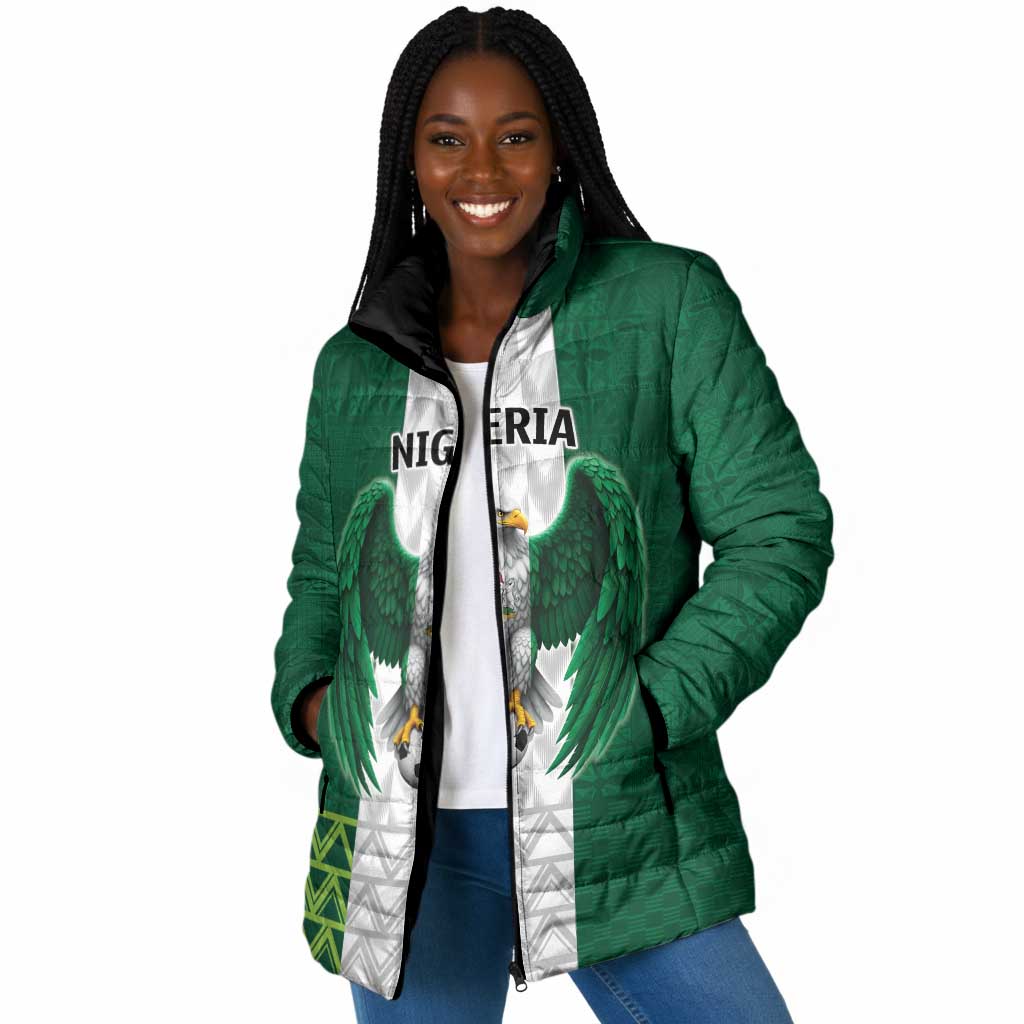 Custom Football African Nigeria Padded Jacket Retro Nigeria 20-21 Eagle Flag Motif