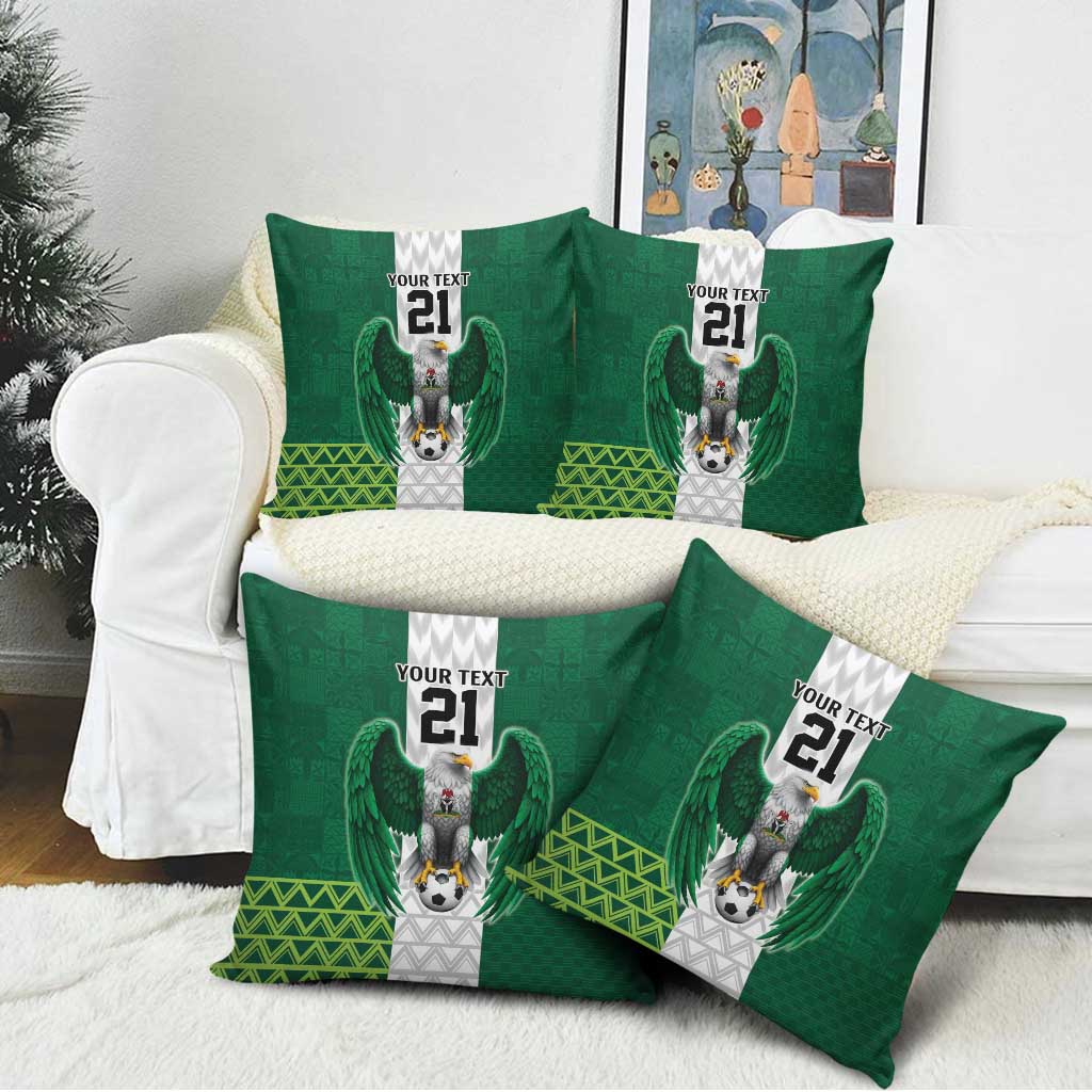 Custom Football African Nigeria Pillow Cover Retro Nigeria 20-21 Eagle Flag Motif