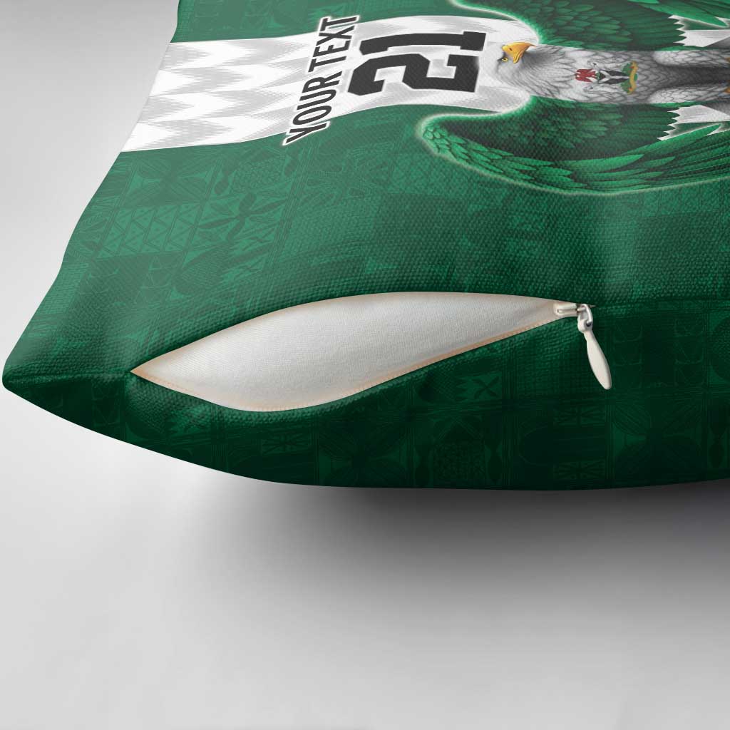 Custom Football African Nigeria Pillow Cover Retro Nigeria 20-21 Eagle Flag Motif
