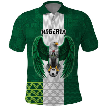 Custom Football African Nigeria Polo Shirt Retro Nigeria 20-21 Eagle Flag Motif - African Pride