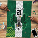 Custom Football African Nigeria Puzzle Retro Nigeria 20-21 Eagle Flag Motif