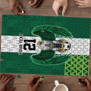 Custom Football African Nigeria Puzzle Retro Nigeria 20-21 Eagle Flag Motif