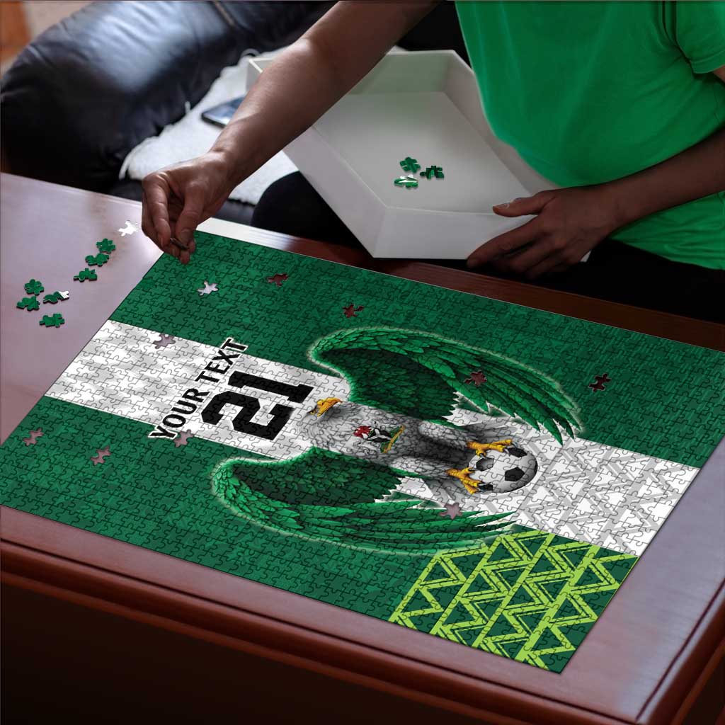 Custom Football African Nigeria Puzzle Retro Nigeria 20-21 Eagle Flag Motif