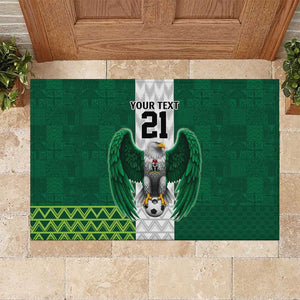 Custom Football African Nigeria Rubber Doormat Retro Nigeria 20-21 Eagle Flag Motif - African Pride