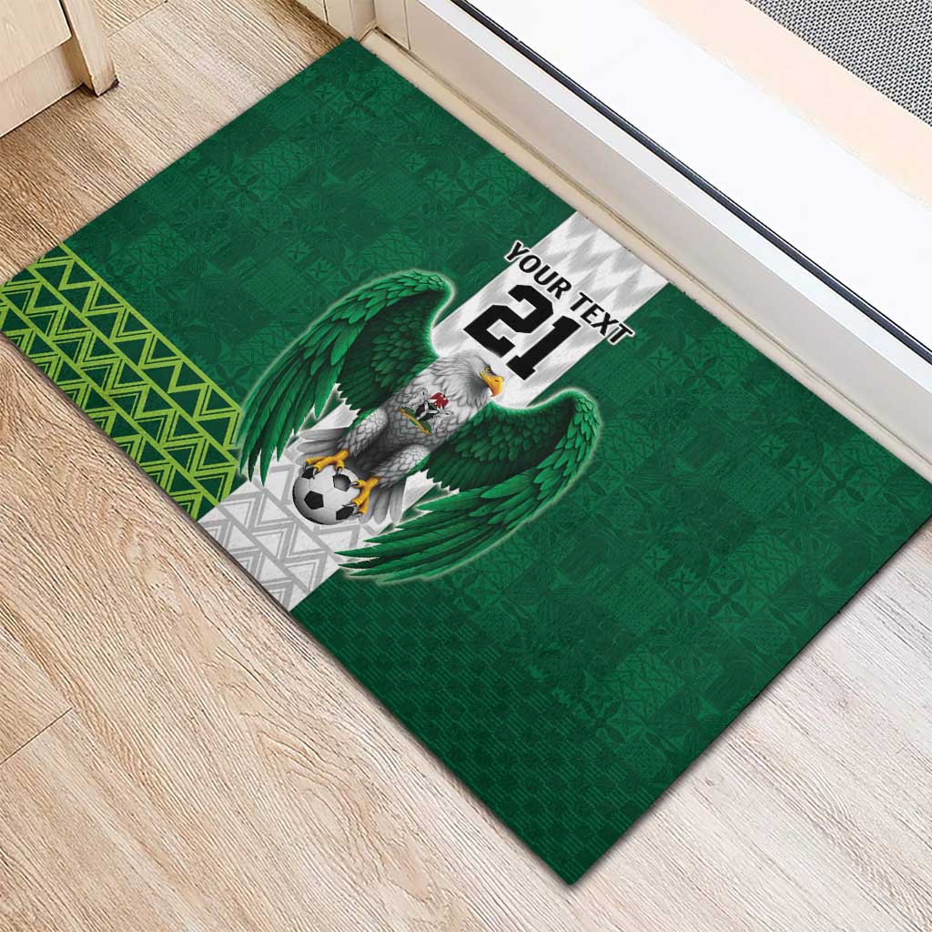 Custom Football African Nigeria Rubber Doormat Retro Nigeria 20-21 Eagle Flag Motif - African Pride
