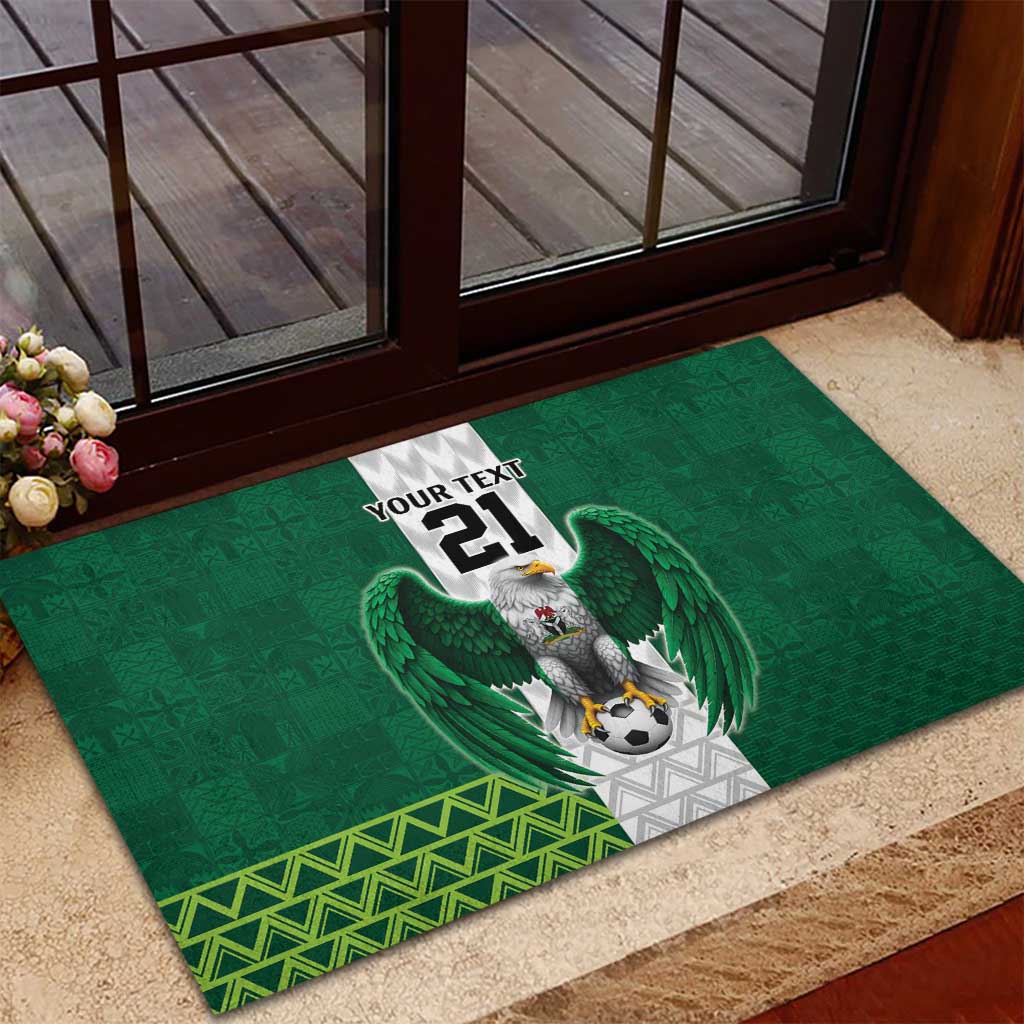 Custom Football African Nigeria Rubber Doormat Retro Nigeria 20-21 Eagle Flag Motif - African Pride