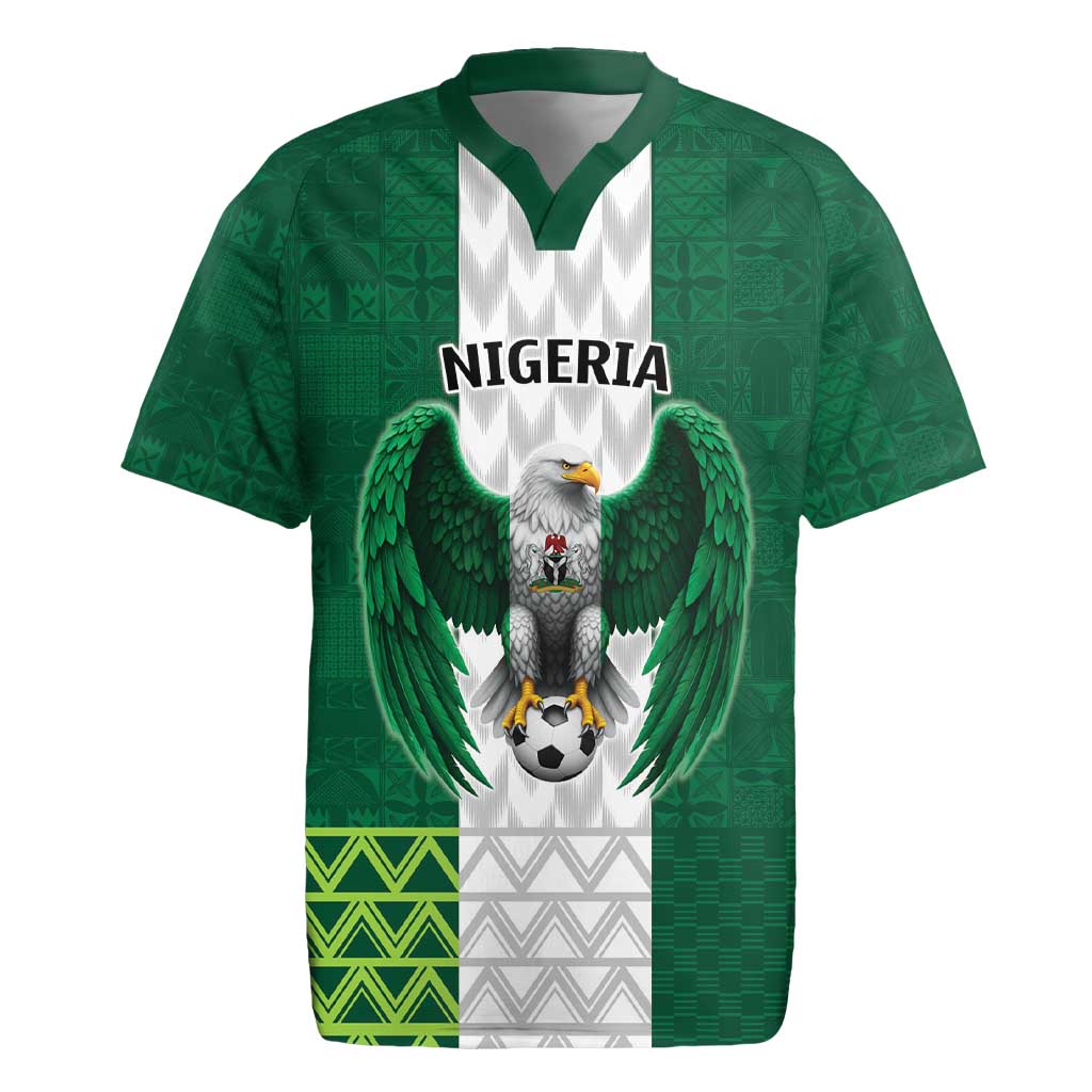 Custom Football African Nigeria Rugby Jersey Retro Nigeria 20-21 Eagle Flag Motif - African Pride