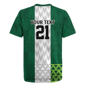 Custom Football African Nigeria Rugby Jersey Retro Nigeria 20-21 Eagle Flag Motif - African Pride