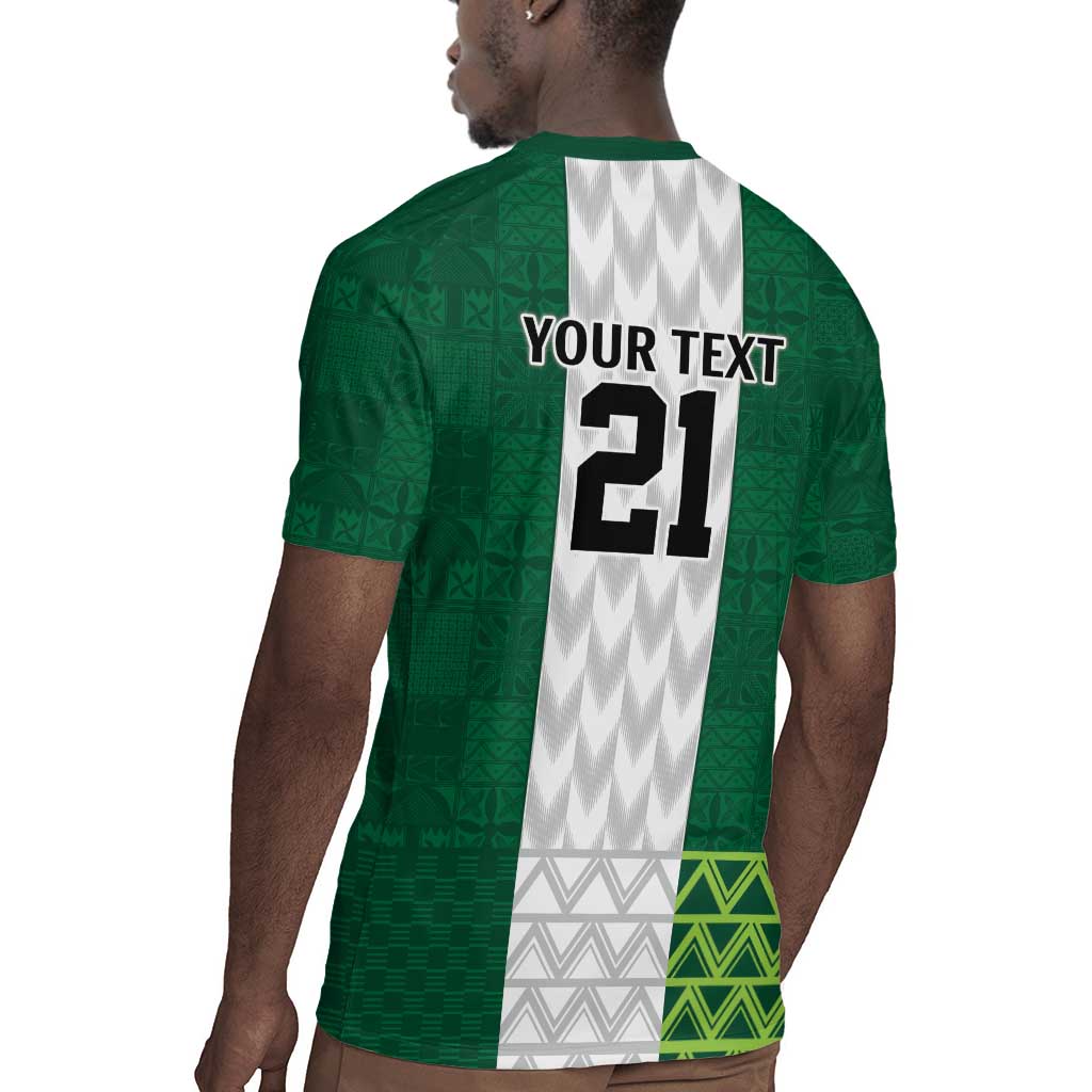 Custom Football African Nigeria Rugby Jersey Retro Nigeria 20-21 Eagle Flag Motif - African Pride